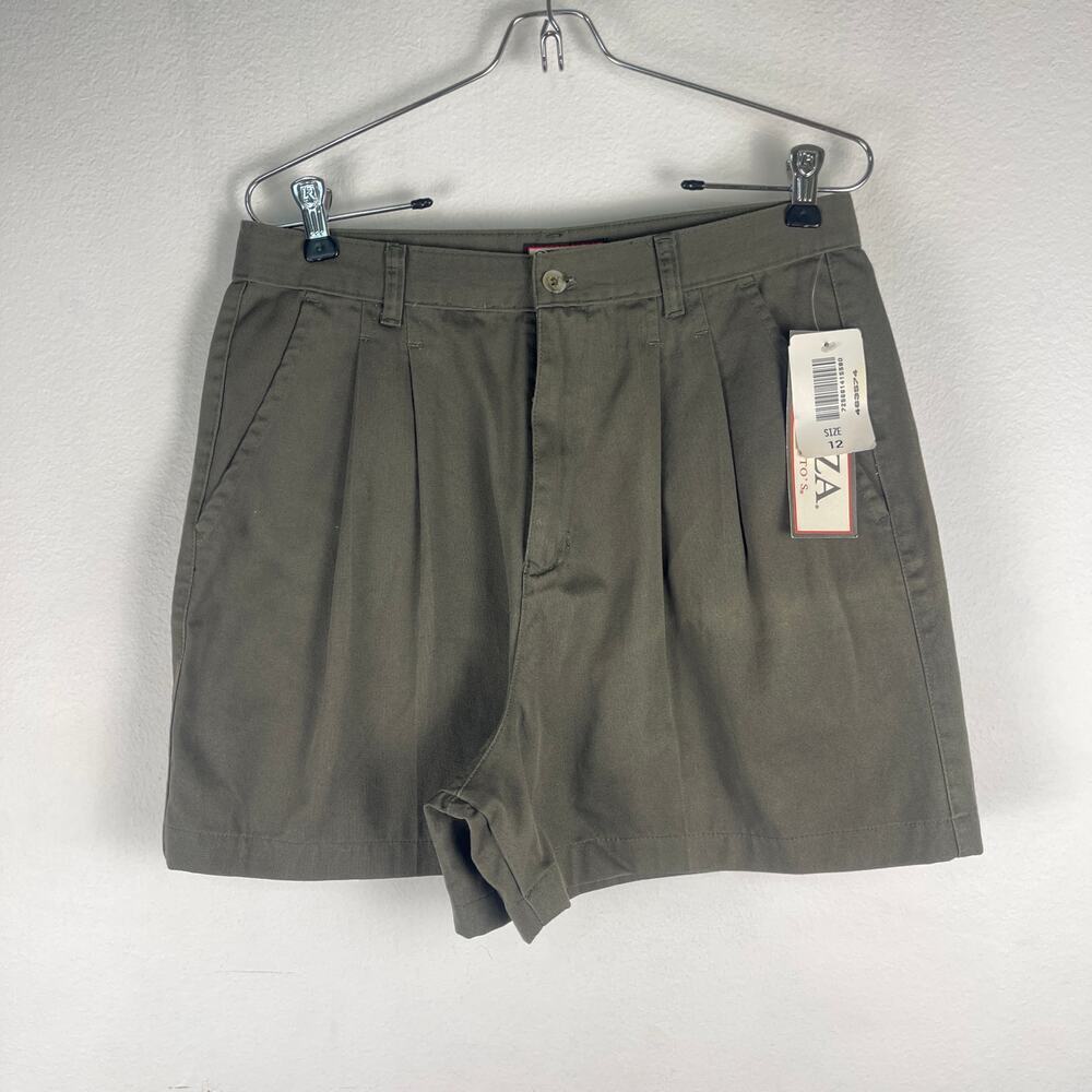 Vintage High Waist Shorts in Olive Green